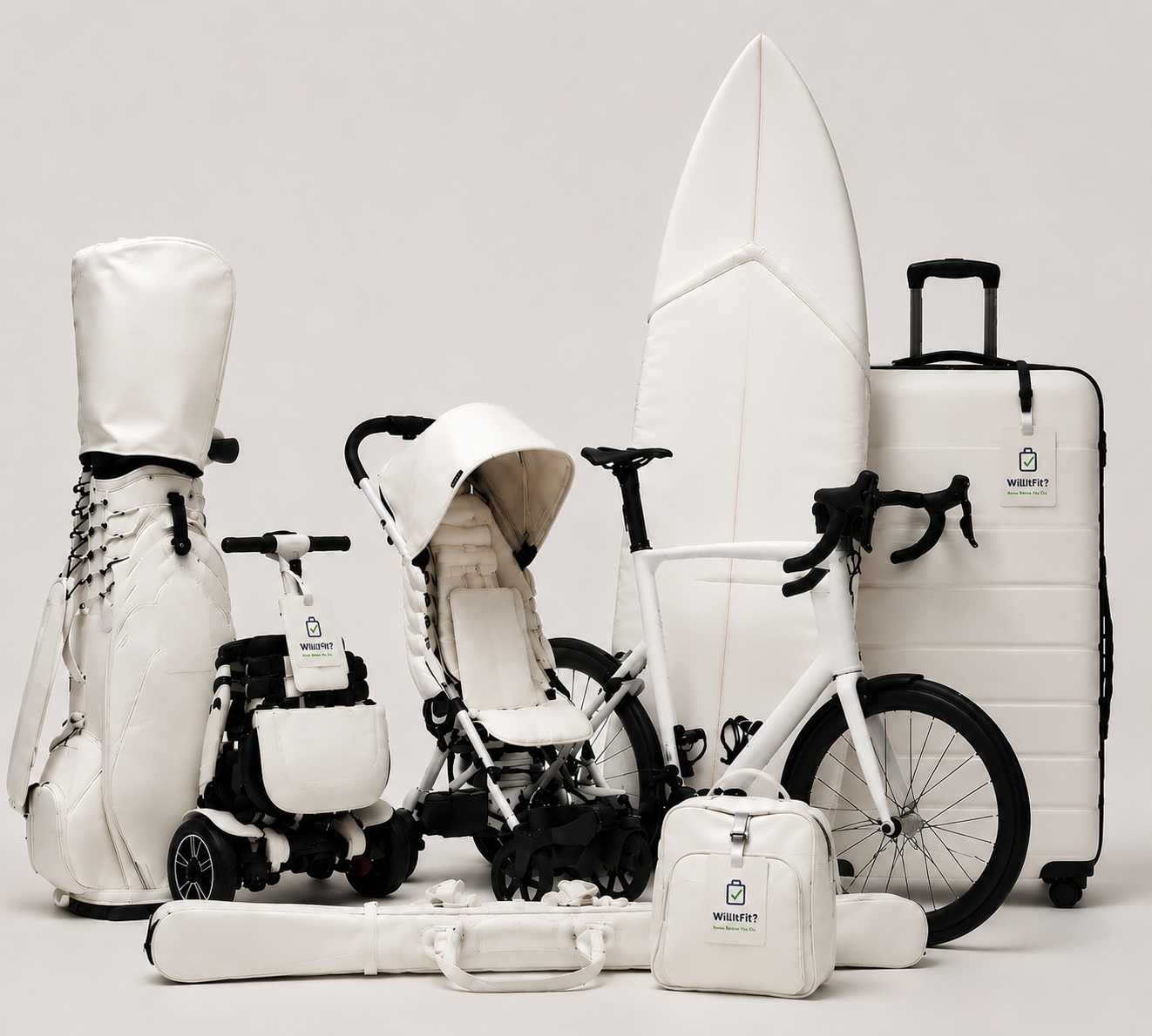Oversized and specialist baggage prepared for air travel